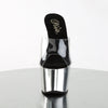 ADORE-701 Plateau Pantoletten Silber | Pleaser