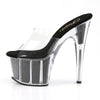 ADORE-701G Plateau Pantoletten Schwarz von Pleaser – Ansicht 3