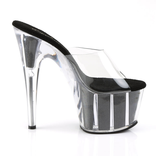ADORE-701G Plateau Pantoletten Schwarz von Pleaser – Ansicht 5
