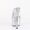 ADORE-701G Plateau Pantoletten Silber von Pleaser – Ansicht 4