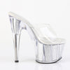 ADORE-701G Plateau Pantoletten Silber von Pleaser – Ansicht 5