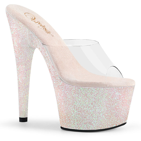 ADORE-701HMG Plateau Pantoletten Opal Rosa von Pleaser