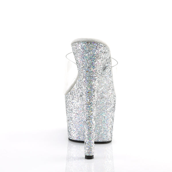 ADORE-701LG Plateau Pantoletten Silber von Pleaser – Ansicht 4