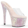 ADORE-701LG Plateau Pantoletten Opal Rosa von Pleaser