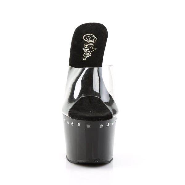ADORE-701LS Plateau Pantoletten - Schwarz von Pleaser – Ansicht 2