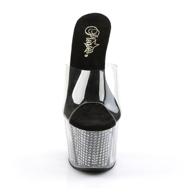 ADORE-701SRS Plateau Pantoletten - Schwarz von Pleaser – Ansicht 2