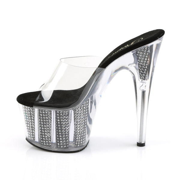 ADORE-701SRS Plateau Pantoletten - Schwarz von Pleaser – Ansicht 3