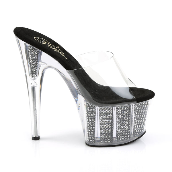 ADORE-701SRS Plateau Pantoletten - Schwarz von Pleaser – Ansicht 5