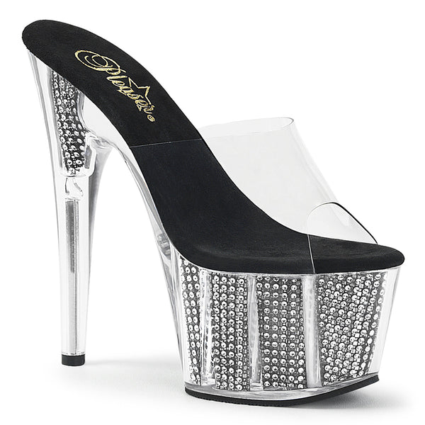 ADORE-701SRS Plateau Pantoletten - Schwarz von Pleaser