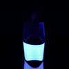 ADORE-701UV Plateau Pantoletten - Neon Weiß UV von Pleaser – Ansicht 2