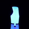 ADORE-701UV Plateau Pantoletten - Neon Weiß UV von Pleaser – Ansicht 4