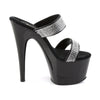 ADORE-702-2 Plateau Pantoletten von Lack Schwarz | Pleaser – Ansicht 5