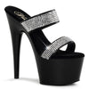 ADORE-702-2 Plateau Pantoletten von Lack Schwarz | Pleaser