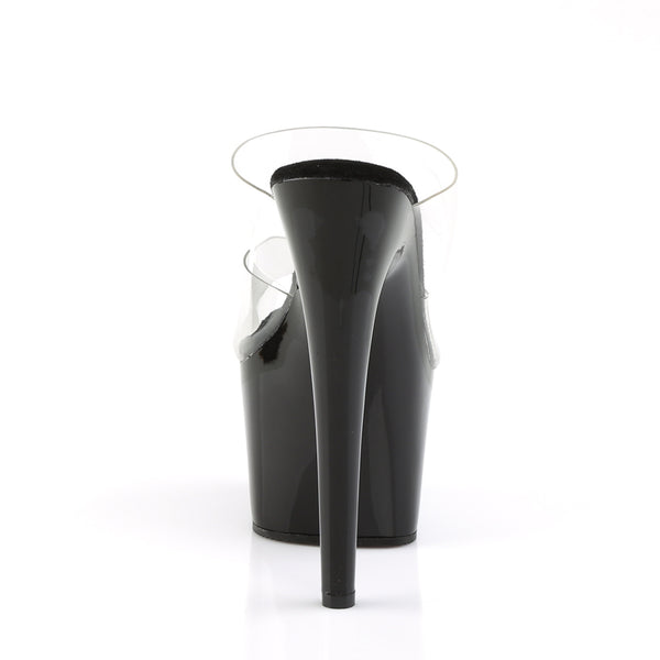 ADORE-702 Plateau Pantoletten - Transparent von Pleaser – Ansicht 4