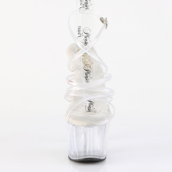 ADORE-706 Plateau Sandaletten Transparent von Pleaser – Ansicht 2