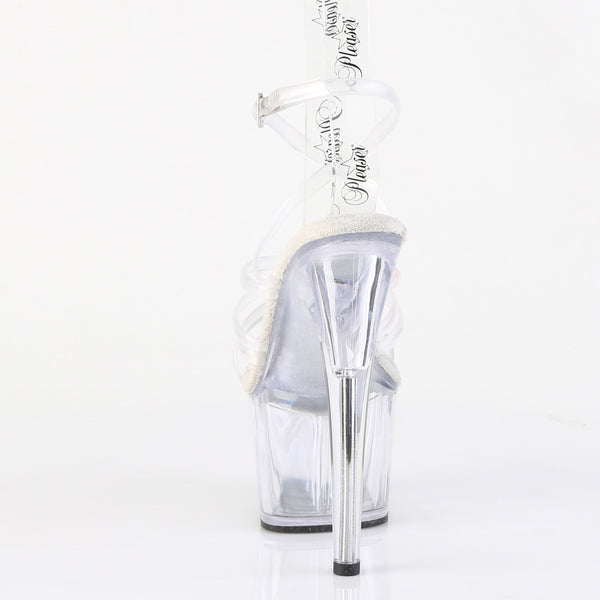 ADORE-706 Plateau Sandaletten Transparent von Pleaser – Ansicht 4