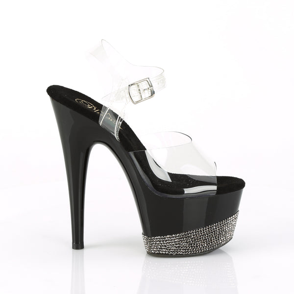ADORE-708-3 Plateau Sandaletten Schwarz | Pleaser