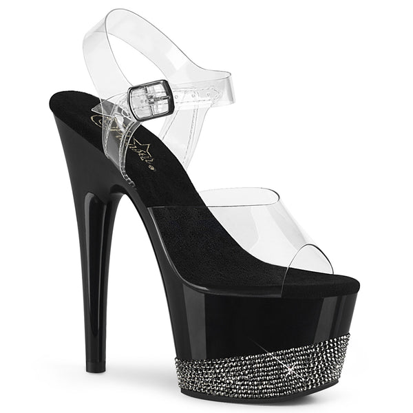 ADORE-708-3 Plateau Sandaletten Schwarz | Pleaser