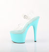 ADORE-708 Plateau Sandaletten Blau Türkis von Pleaser – Ansicht 3