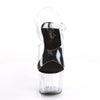 ADORE-708 Plateau Sandaletten Schwarz/Transparent | Pleaser
