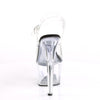 ADORE-708 Plateau Sandaletten Schwarz/Transparent | Pleaser