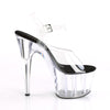 ADORE-708 Plateau Sandaletten Schwarz/Transparent | Pleaser