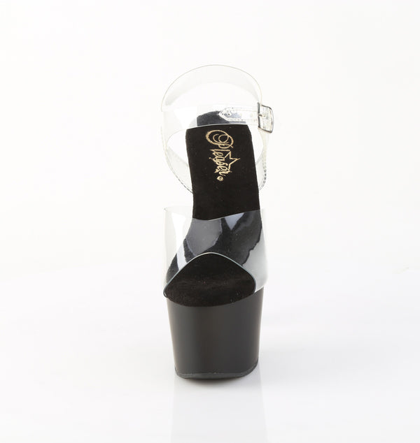 ADORE-708 Plateau Sandaletten Schwarz Matt von Pleaser – Ansicht 2