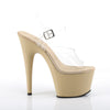 ADORE-708 Plateau Sandaletten - Creme | Pleaser
