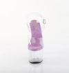 ADORE-708 Plateau Sandaletten Transparent/Lila | Pleaser