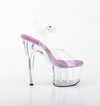 ADORE-708 Plateau Sandaletten Transparent/Lila | Pleaser