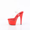 ADORE-708 Sandalette Plateauschuhe Rot | Pleaser