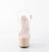 ADORE-708 Plateau Sandaletten Beige Lack von Pleaser – Ansicht 2