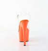 ADORE-708 Plateau Sandaletten Orange Lack von Pleaser – Ansicht 4