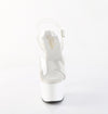 ADORE-708 Plateau Sandaletten Weiß/Transparent | Pleaser