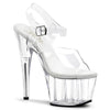 ADORE-708 Plateau Sandaletten Transparent | Pleaser
