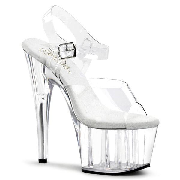 ADORE-708 Plateau Sandaletten Transparent | Pleaser
