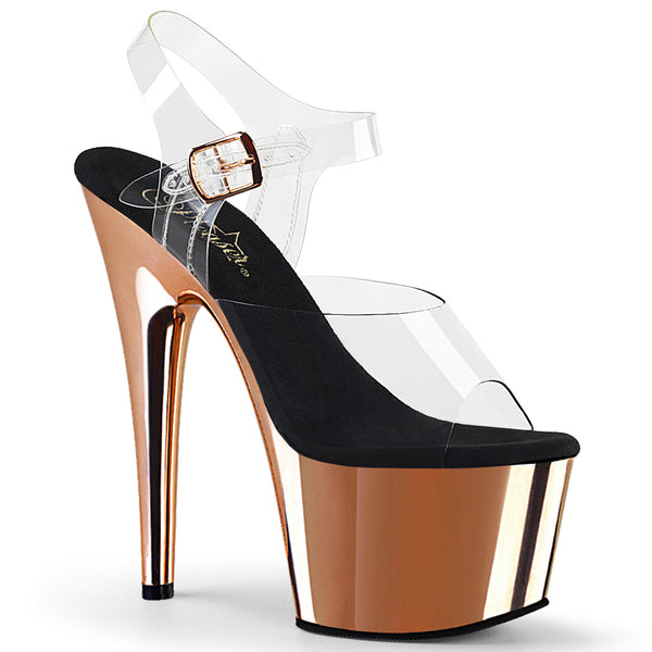 ADORE-708 Plateau Sandaletten Rose Gold | Pleaser