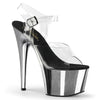 ADORE-708 Plateau Sandaletten Silber | Pleaser