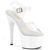 ADORE-708 Plateau Sandaletten Weiß/Transparent | Pleaser