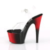 ADORE-708BR Plateau Sandaletten - Schwarz Rot | Pleaser