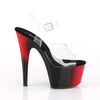 ADORE-708BR Plateau Sandaletten - Schwarz Rot | Pleaser