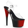 ADORE-708BR Plateau Sandaletten - Schwarz Rot | Pleaser