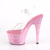 ADORE-708CF Plateau Sandaletten - Pink Konfetti | Pleaser
