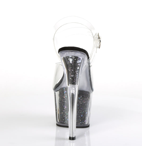 ADORE-708CG Plateau Sandaletten Schwarz | Pleaser