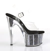ADORE-708CG Plateau Sandaletten Schwarz | Pleaser