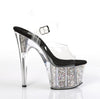 ADORE-708CG Plateau Sandaletten Silber | Pleaser