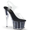 ADORE-708CG Plateau Sandaletten Schwarz | Pleaser