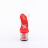 ADORE-708FL Plateau Sandaletten Rot Rosen | Pleaser