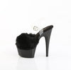 ADORE-708FUR Sandalette Plateauschuhe Schwarz von Pleaser – Ansicht 3