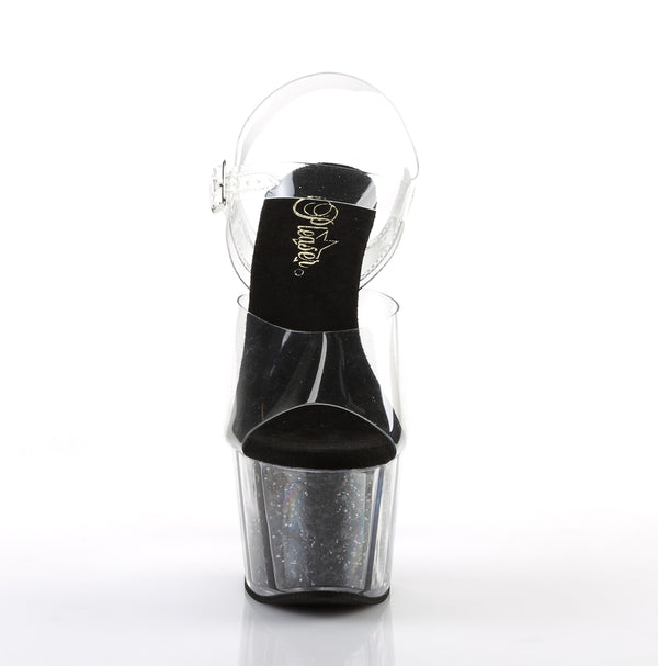 ADORE-708G Plateau Sandaletten - Schwarz | Pleaser